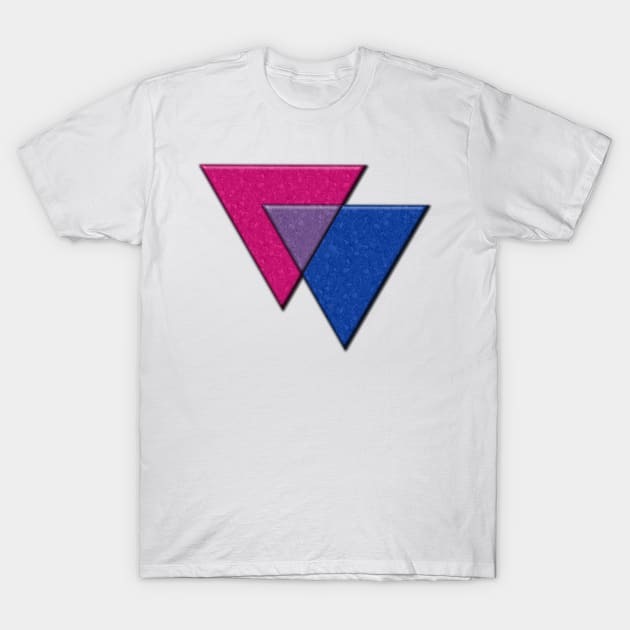 Bisexual Pride Flag Colored Triangles Symbol T-Shirt by LiveLoudGraphics